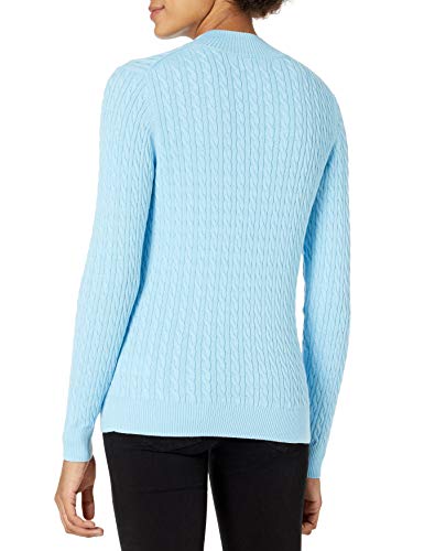 Amazon Essentials Damen Leichter Langarm-Pullover mit Stehkragen und Zopfmuster in klassischer Passform - Image 3