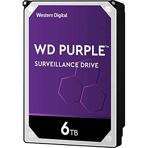 Western DigitalPurple 6TB Surveillance Hard Disk Drive - Intellipower 3.5' SATA 6 Gb/s 64MB Cache 5400rpm, WDBGKN0060HNC-WRSN, Lila