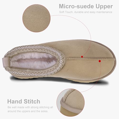 Home Slipper Platform Slippers for Women Indoor Outdoor Mini Boots Non-slip Plush Lining Slip On House Shoes3