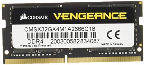 Image of Corsair Vengeance SODIMM 32GB (1x32GB) DDR4 2666 C18 1.2V for Intel 9th & 10th Gen Systems, Black