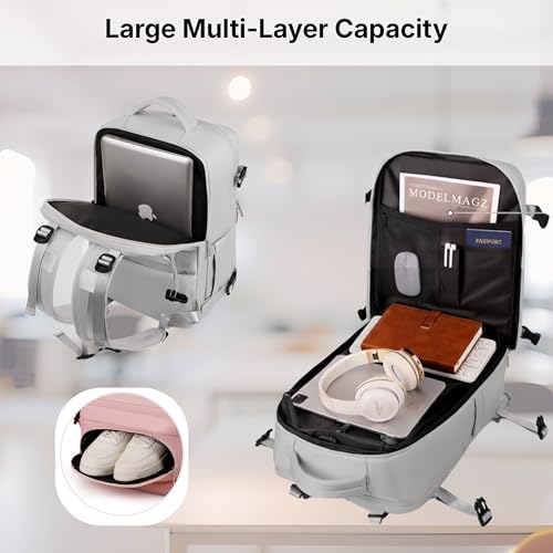Image of KARRIER Vacuum Compression Backpack with Built-in System for Clothes & Gear Laptop Bags Backpacks for Men and Women 3-in-1 Space-Maximizing Organizer