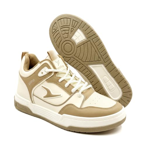 Image of YOHO Men's Sneakers Flo Mid Top | Stylish & Comfortable | Lace Up Casual Shoes for Man /Gents