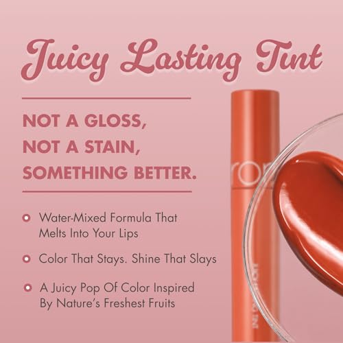 Image of rom&nd JUICY LASTING TINT #08 Apple Brown - K-Beauty Glossy Lip Stain for Hydrating, Long-Lasting & Natural 'Bare Juicy' Finish