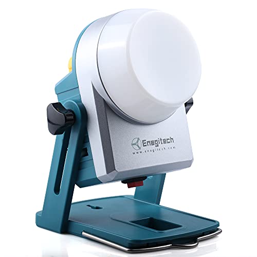 Enegitech Cordless LED Work Light 18W 1600lm Battery Powered LED Light Portable Adjustable Work Lights for Camping Hiking Emergency Car Repairing Workshop Compatible with Makita 18V Battery(Bare Tool)