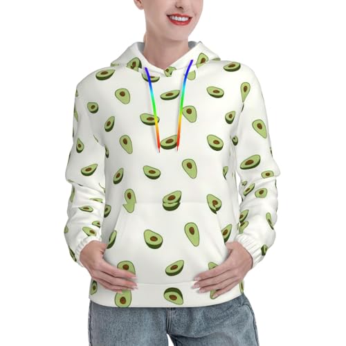 Sweat à capuche femme confortable imprimé avocat idéal cadeau de saison