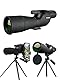 Spektiv Monokular Teleskop Hohe Vergrößerung HD 25-75x60 Variabler Multiplikator Low Light Nachtsicht für Zielschießen Jagd Vogelbeobachtung Wildlife Landschaft