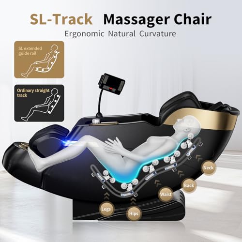 Massage Chair Full Body and Recliner, Zero Gravity Rest Cabin with Sleep Hood-Shiatsu Roller Airbag Heating, Body Scan SL Track Recliner, Relax for Home Office Use Gift for Women & Men - Image 8