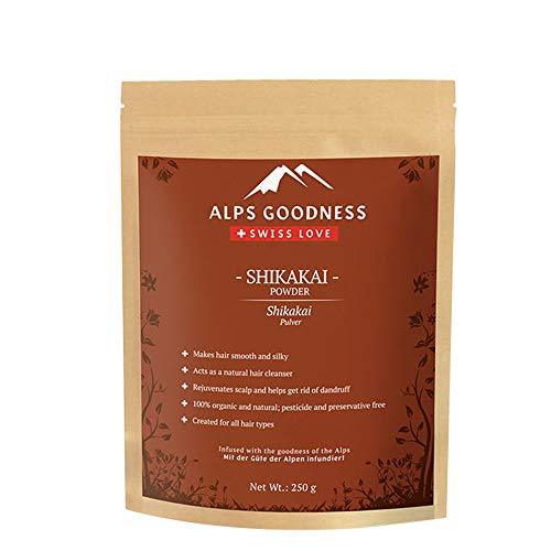Alps Goodness Shikakai Powder (250 g) - Hair Pack Powder for Damaged & Weak Hair, Rich in Vitamin C, Rejuvenates & Refreshes Scalp - 100% Pure & Natural