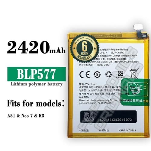 Image of BLP577 Battery for Oppo A51, R3, A51k, N7005, R7005, R7007 Battery with 6 Month Warranty****(U56)
