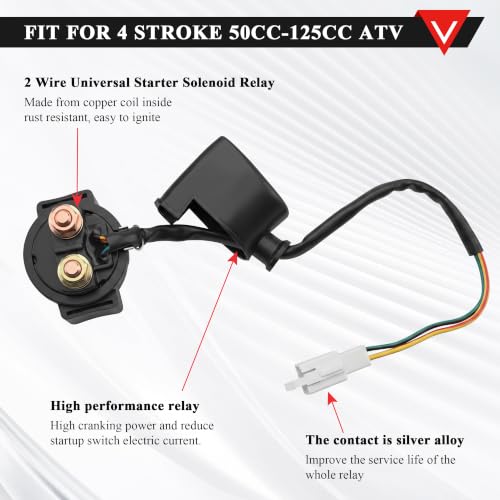 Image of PRO BAT ATV Quad Complete Electrics AC Wire Harness Kit with CG-8 Stator | 6-Pin AC CDI Multi-Functional ATV Switch Ignition Coil Solenoid Relay Spark Plug for 150cc 200cc 250cc 300cc Zongshen Lifan