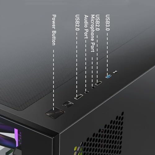 Image of STGAubron Gaming PC Desktop Computer, Intel Core i7 up to 3.9G, 16G RAM, 512G SSD, Radeon RX 580 16G, WiFi 6, BT 5.0, RGB Fan x 3, Windows 11 Home