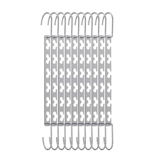 DECOZY Magic Clothes Hangers Smart Closet Saver Pack of 6 – Heavy-Duty Chrome Steel, Space Saving Wonder Hanger Wardrobe Organizer System for Wrinkle-Free Organization