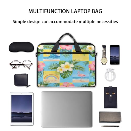 Bolsa para portátil estilo verano hibisco 15 pulgadas miniatura 7