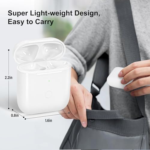 Image of Wireless Charging Case Compatible with AirPod 1st & 2nd Generation, Air Pod Charger Case Replacement with Bluetooth Pairing Sync Button, No Earbuds