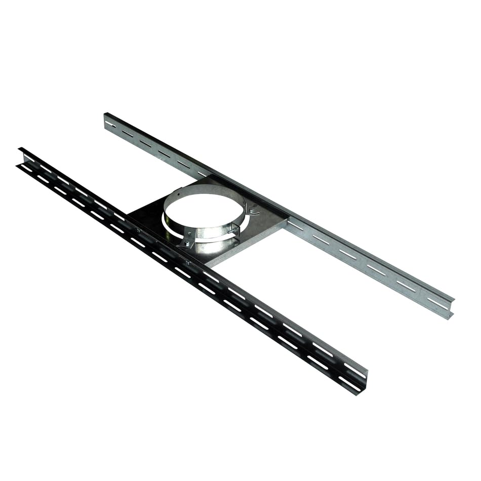 Support poujoulat sur Plancher ou charpente INOX/galva - pour Conduit de diamètre intérieur 180 à 230mm
