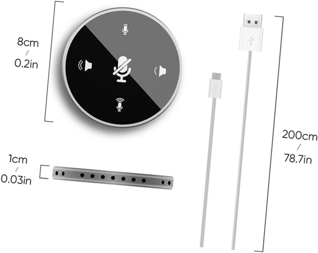 Hemoton USB Omnidirectional Microphone for Live Recording and Video Conferencing Versatile Desktop Microphone for Laptop and Gaming Easy to Use Sound Quality
