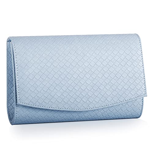 Image of WALLYN'S Satin Clutch purse evening bag for women party wedding handbag