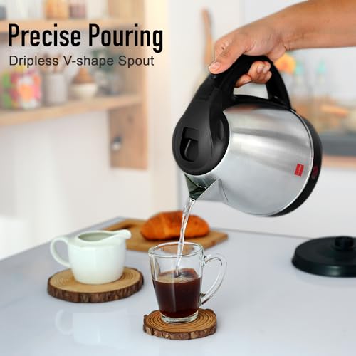 Image of CELLO Lifestyle Stainless Steel Electric Kettle 1.5L + Sippa Steel Water Bottle 500 ml Black Combo | Double Wall, Auto-Shut Off Protection, Cool Touch Handle | Electric Kettle For Boiling Hot Water