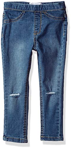 Freestyle Revolution Baby Girl's & Big Girl's Soft Stretch Pull-On Denim Jeggings, Perfect Blue Wash, 4T