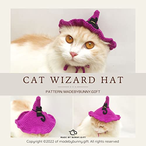 Crochet CAT WIZARD HAT Crochet Amigurumi Patterns For