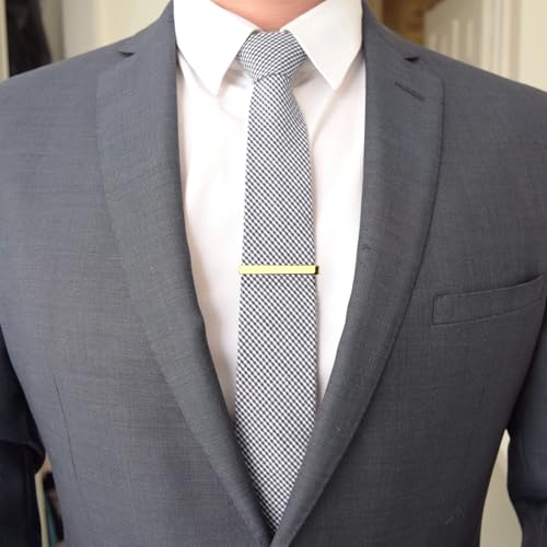 Clips de corbata para hombres set de 8 colores de metal con caja 3