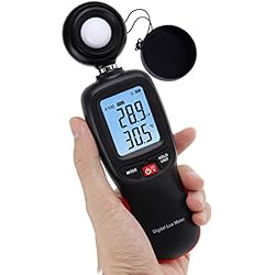 Luz Incidente Y Luz Reflejada Medidor de Luz, Luxómetro Portátil Medidor de Temperatura 200,000 Lux Foot Candle/Lux Temperature Tester