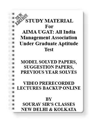 AIMA UGAT All India Management Association Under Graduate Aptitude Test (Set of 4 books) FOR 2025 Study Material +MODEL SOLVED PAPERS+SUGGESTION PAPERS+PREVIOUS YEAR SOLVES+VIDEO PRERECORDED LECTURES BACKUP ONLINE [Spiral-bound] SOURAV SIR'S CLASSES