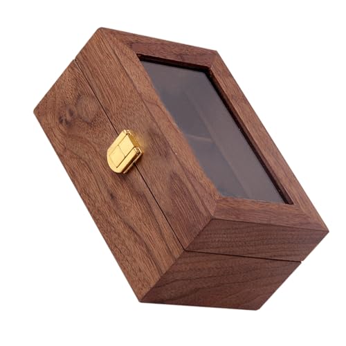 Boîte à montre en bois de noyer organisateur rangement bijoux rétro étui