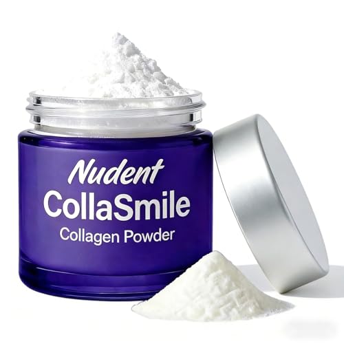 Nudent CollaSmile Collagen Powder for Gums Enamel Strengthening Natural Oral Care Formula Hydroxyapatite Mineral-Infused Collagen Formula 50g