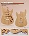 Leo Jaymz DIY ST Style Electric Guitar Kits with Roasted Pine Body and Maple Neck - Laurel Wood Fingerboard,Strap and All Components Included (ST Roasted Pine)