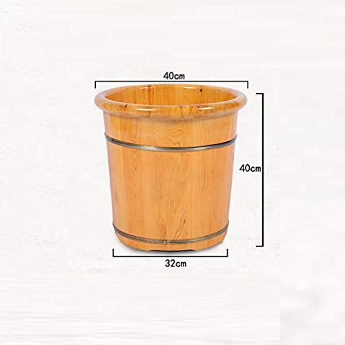 Balde para pedicure y masaje para pies de madera miniatura 2