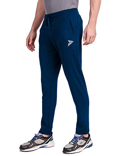 Image of FITINC Athleisure Track Pants for Men| Lycra Slim Fit Mens Dryfit Track Pant with Concealed Zipper Pockets | Quick Dry Pant Style Lower for Men for Home & Workout