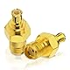 BINGFU DAB Antennenadapter MCX Stecker auf SMA Buchse Antennenstecker 2 Stück kompatibel mit DAB + Radio Alpenpionier Clarion Pure Revo MEHRWEG