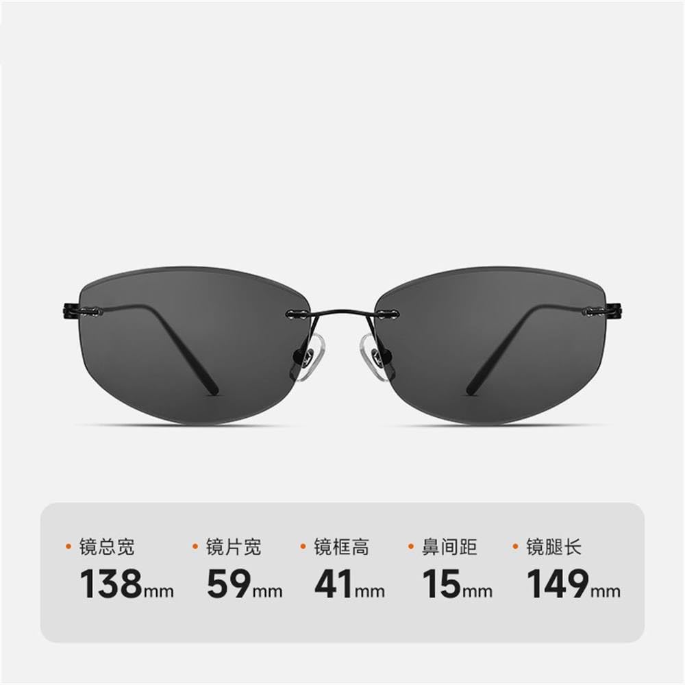 Gafas de sol polarizadas UV400 de nailon de alta definición, sin montura de titanio ultraligero, para mujer, ideales para viajes al aire libre, fotografía callejera, conducción y protección solar.