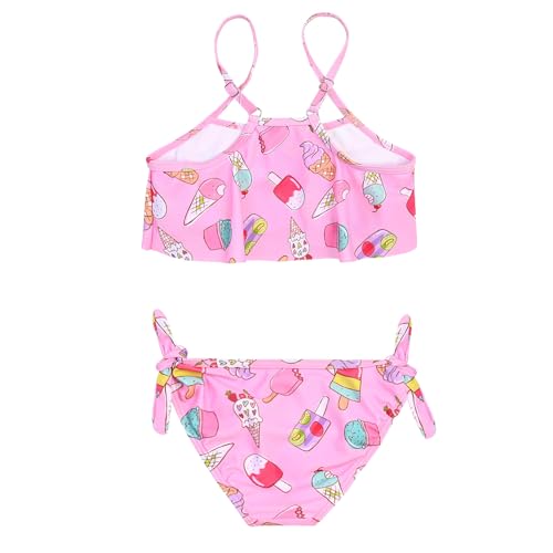 QPANCY Girls 2-Piece Swimsuit Spaghetti Strap Bikini Bathing Suit Hawaiian Swimwear for Kids2