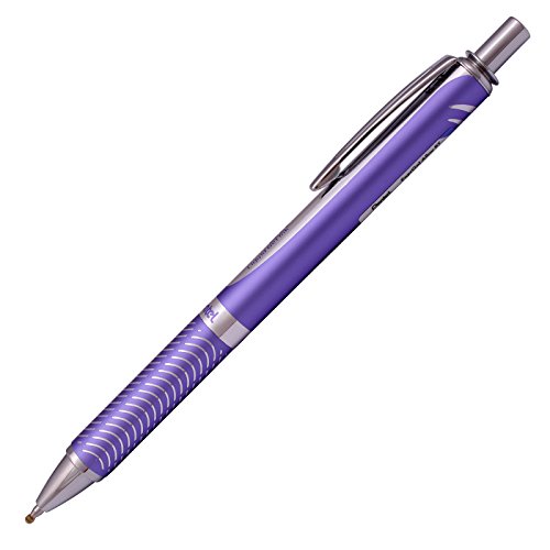 Bolígrafo Pentel Energel Alloy RT tinta negra punto mediano miniatura 3