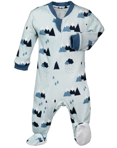 Image of zippyjamz – Zipper Organic Sleeper Footed Onesies Sleeper Baby Pajamas with Inseam Zipper