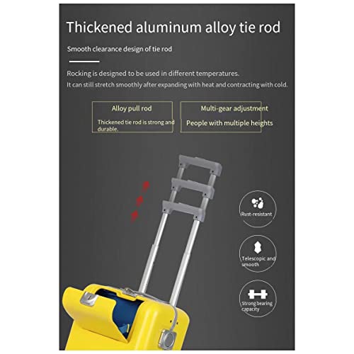 Children's Rolling Suitcase 17 Inch Boarding Travel Trolley Case with 4 Mute Universal Wheels(Color:Blue)4