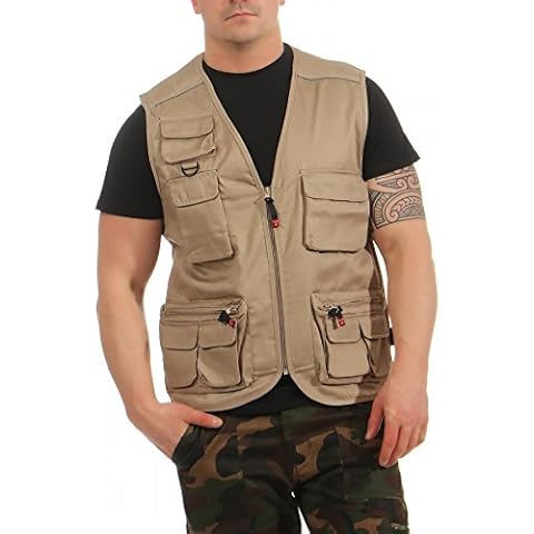 Mivaro Herren Safari-Weste mit vielen praktischen Taschen Cover