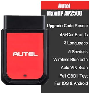 MaxiAP AP2500 Upgraded AP200/AP200C/AP200H/AP200M Bluetooth OBD2 Code Reader Auto Scanner Car Scan Tool 5+ Service Functions 45+ Car Brands Free APP for Android/iOS Advanced AP2500E