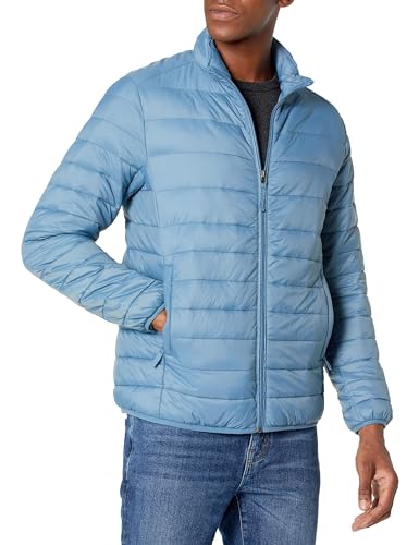 Amazon Essentials Herren Verstaubare, Leichte, Wasserabweisende Pufferjacke...
