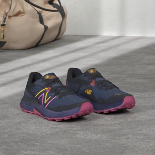 New Balance Women's Fresh Foam X Hierro V7 Trail Running Shoe, Night Sky/Vibrant Pink/Black, 9 Medium US