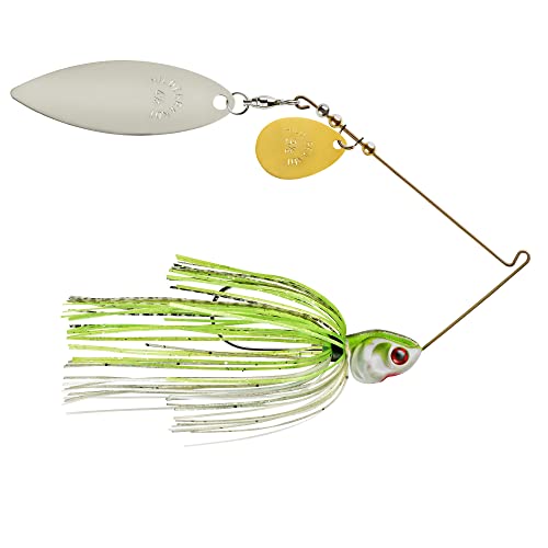BOOYAH Covert Series Spinner-Bait Bass Fishing Lure, JC Special, #4.5 Nickel Willow/#3.5 Gold...