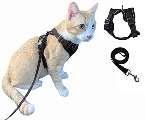Pups-Care-Cat-Harness-and-Leash-Set-Escape-Proof-Choke-Free-Lightweight-Easy-to-Put-On-Control-Adjustable-Soft-and-Breathable-Cats-Vest-for-Walking-Best-Harness-for-Cats-Small-Breed-Dogs