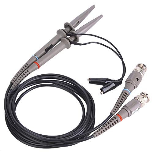 P6100 High Oscilloscope Probe Kit 1X 10X 100MHz Oscilloscope Accessories, Adjustable Damping, Marking Rings for Channel Identification, Integrated Injection Moulding