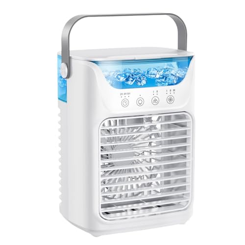 MEIION Neues und verbessertes Modell 2025 Tundra Freeze 2.0PRO Tragbare 4-in-1-Klimaanlage mit 700mlWassertank Touch Bedienung ideal für Haus Büro Auto und Camping