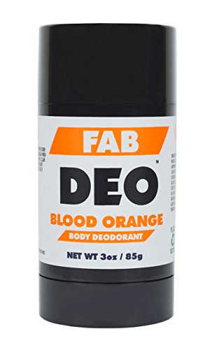 FabDeo Blood Orange Natural Deodorant 3 oz - Vegan and Cruelty Free - No Sulfurs or Heavy Metals - America's Favorite