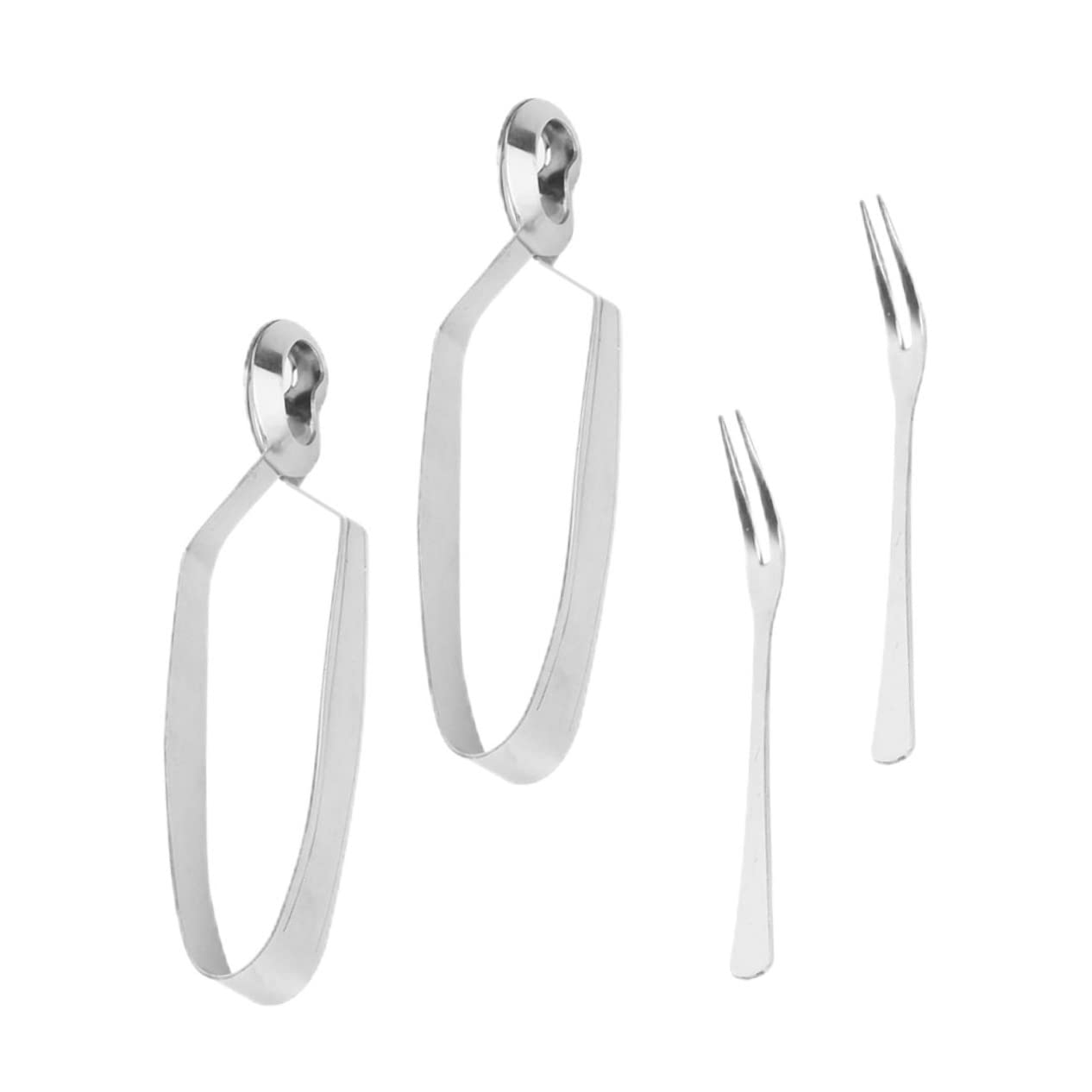 TOPBATHY 16 Pièces Vaisselle D'escargots Au Four Épingle à Cheveux Française Appareils De Cuisine Pince à Escargot Multifonctionnelle Mini-Pinces Champignon Acier Inoxydable Anti-brûlure