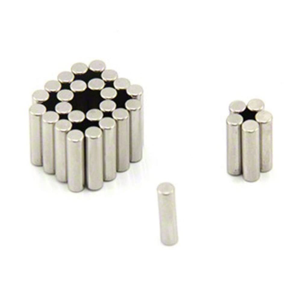 First4magnets Copper Diametrically Magnetised N42 Neodymium Magnet For Arts, Crafts, Model Making, Diy, Hobbies, Office, And Home - 3Mm Dia X 12Mm Thick - Pack Of 100