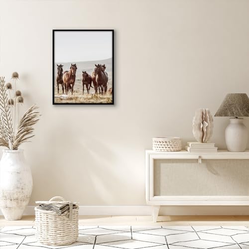 Americanflat 17x21 Picture Frame with Polished Plexiglass - Streamline Collection - Thin Border Picture Frame for Wall Display - Hanging Hardware Included - Black